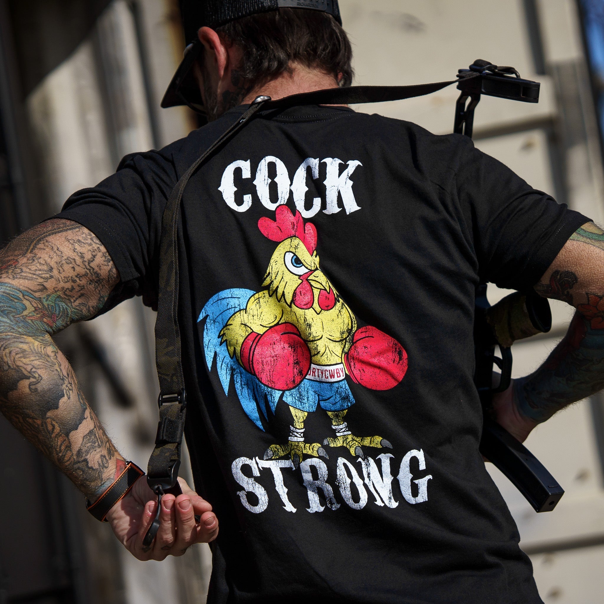 Boxing Chicken C*ck Strong Men's T-Shirt