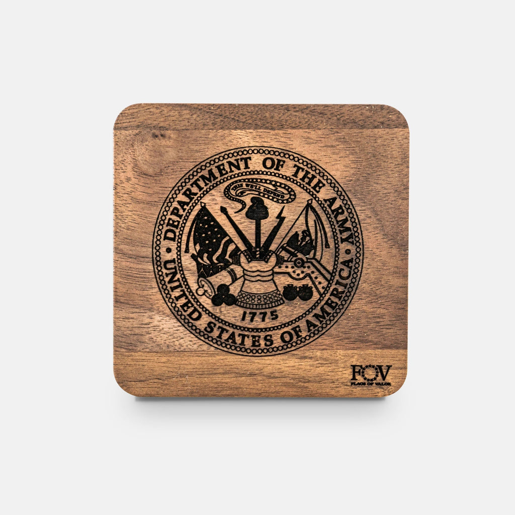 Flags of Valor - Walnut Coasters