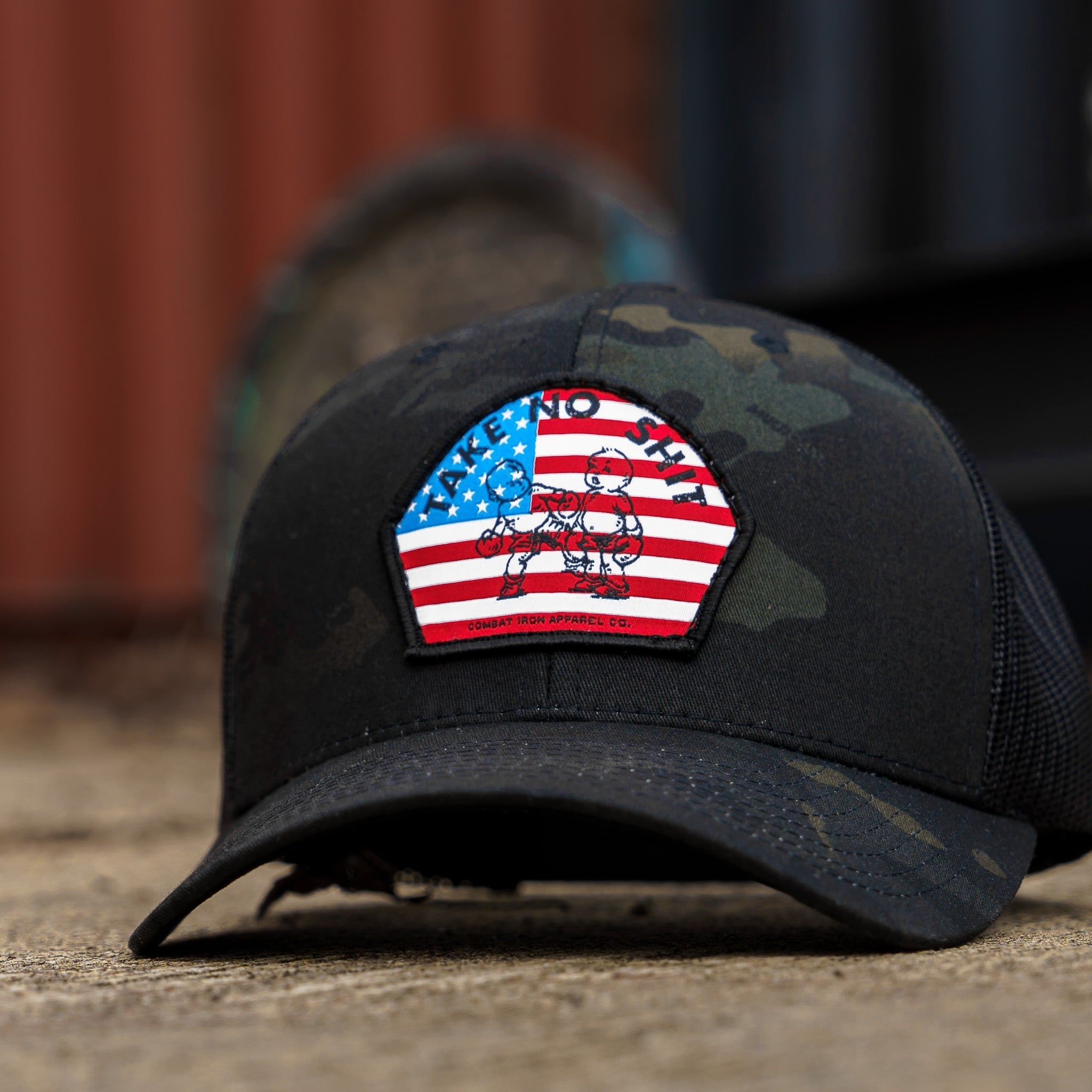 Take No Shit American Flag Patch SnapBack
