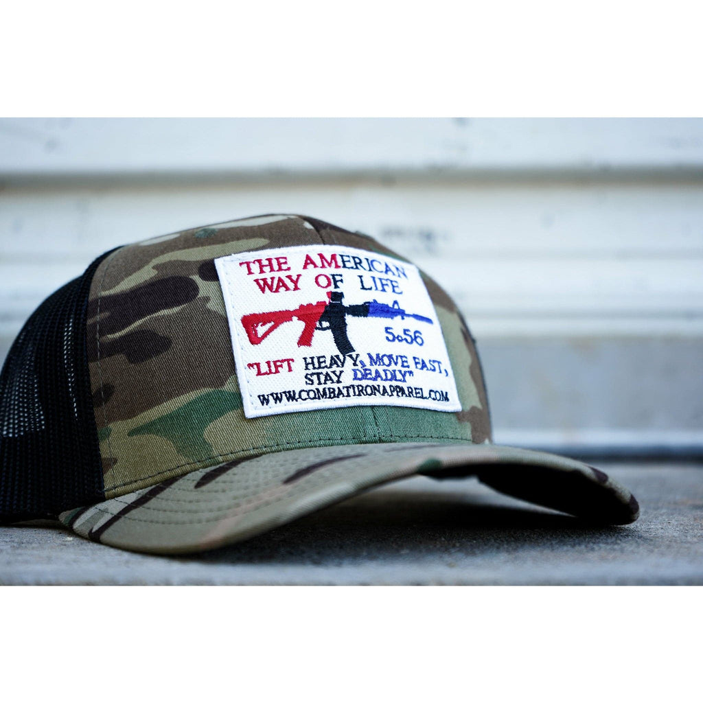 American Way Of Life White Patch Snapback Hat