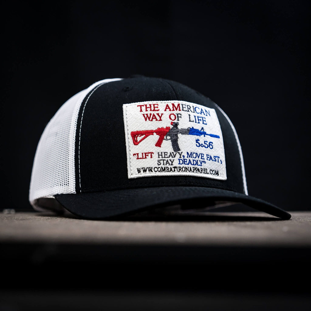 American Way Of Life White Patch Snapback Hat