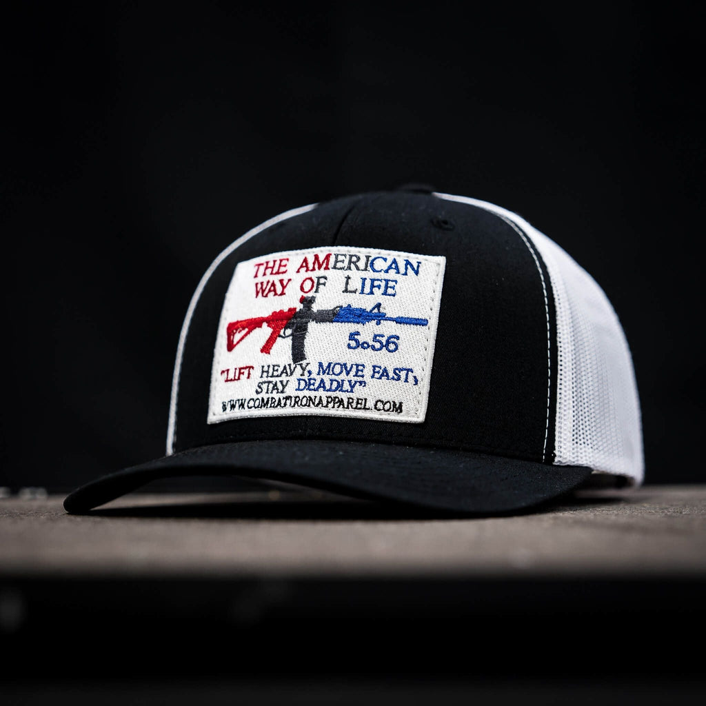 American Way Of Life White Patch Snapback Hat
