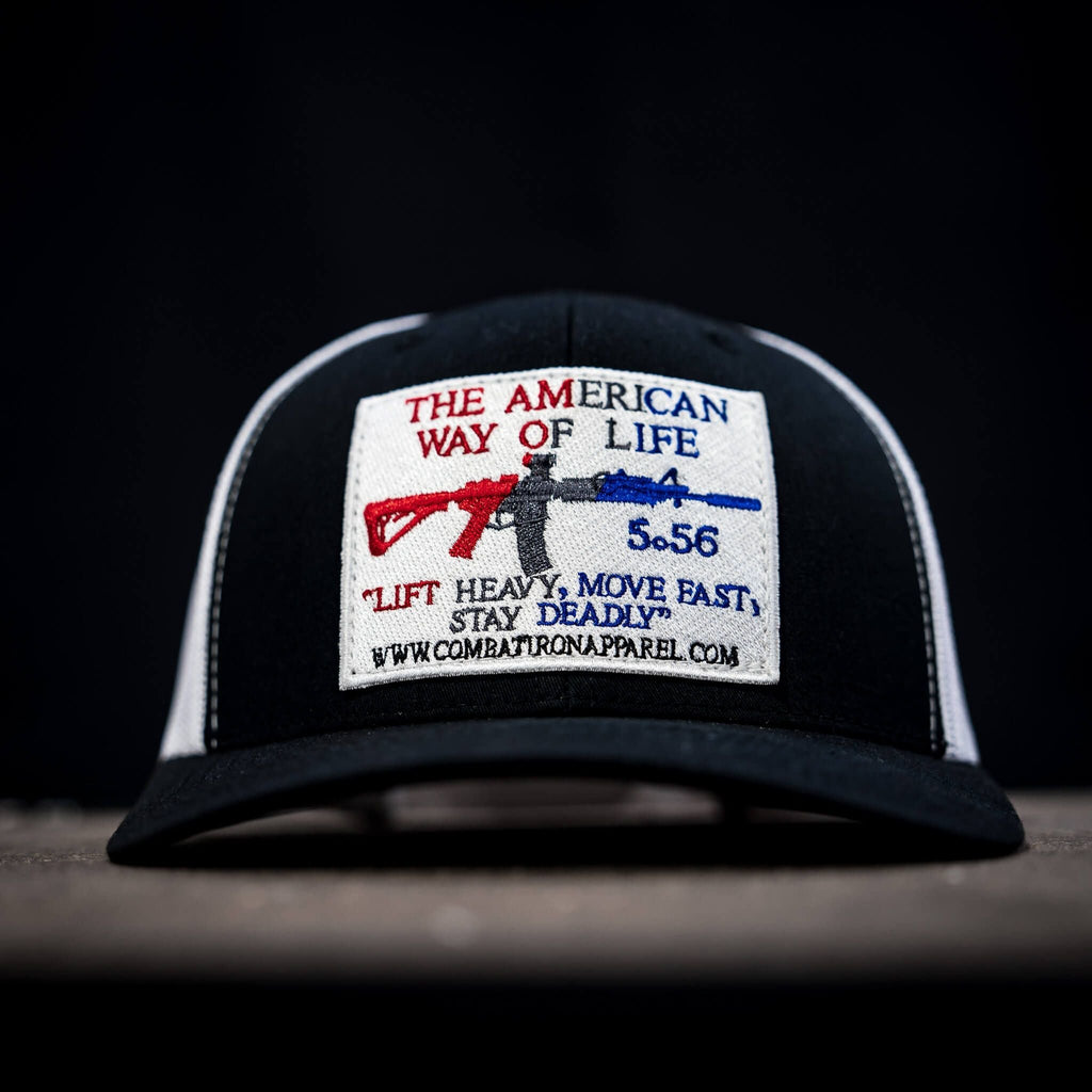 American Way Of Life White Patch Snapback Hat