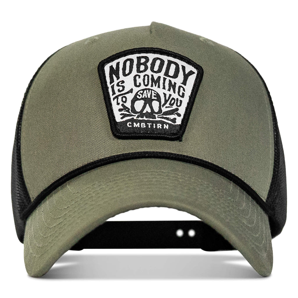 Nobody Is Coming To Save You Skull Patch Rope Snapback