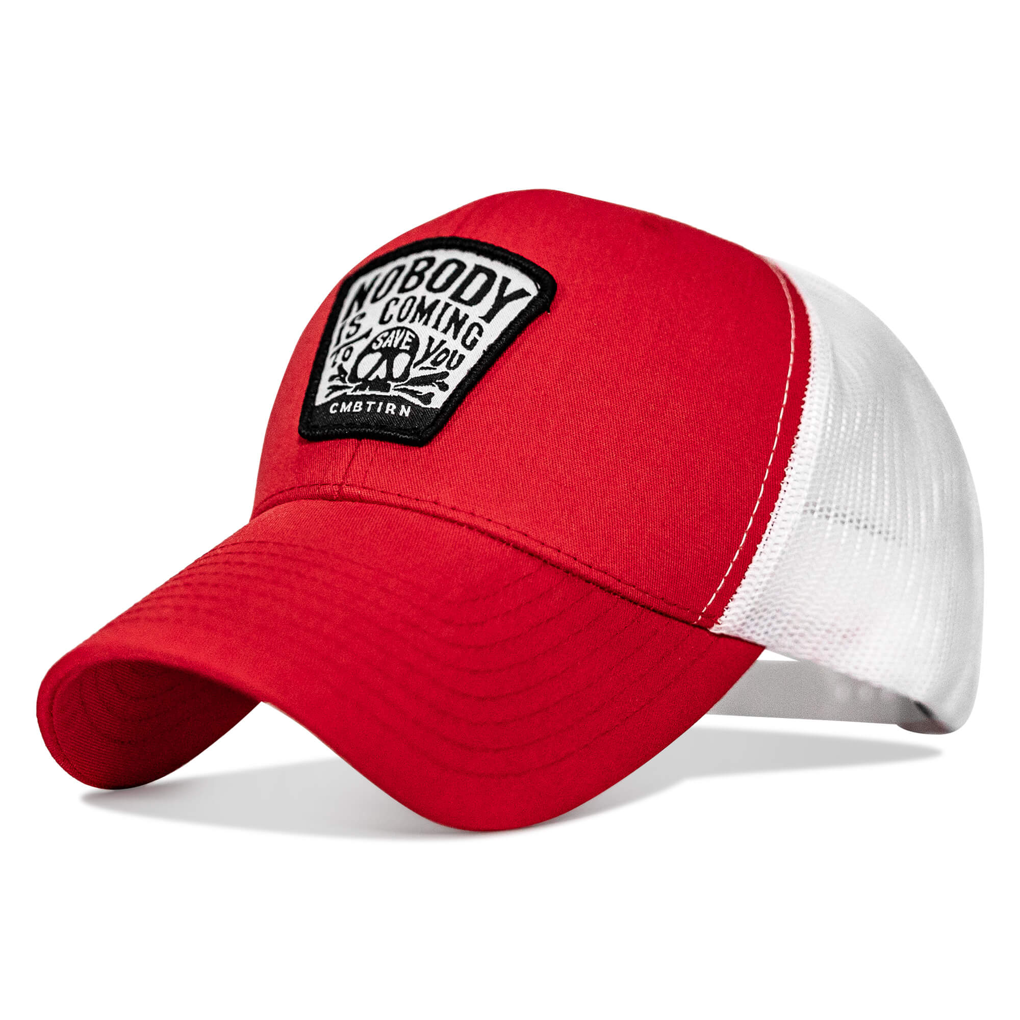 Nobody Is Coming To Save You Skull Patch Snapback Hat