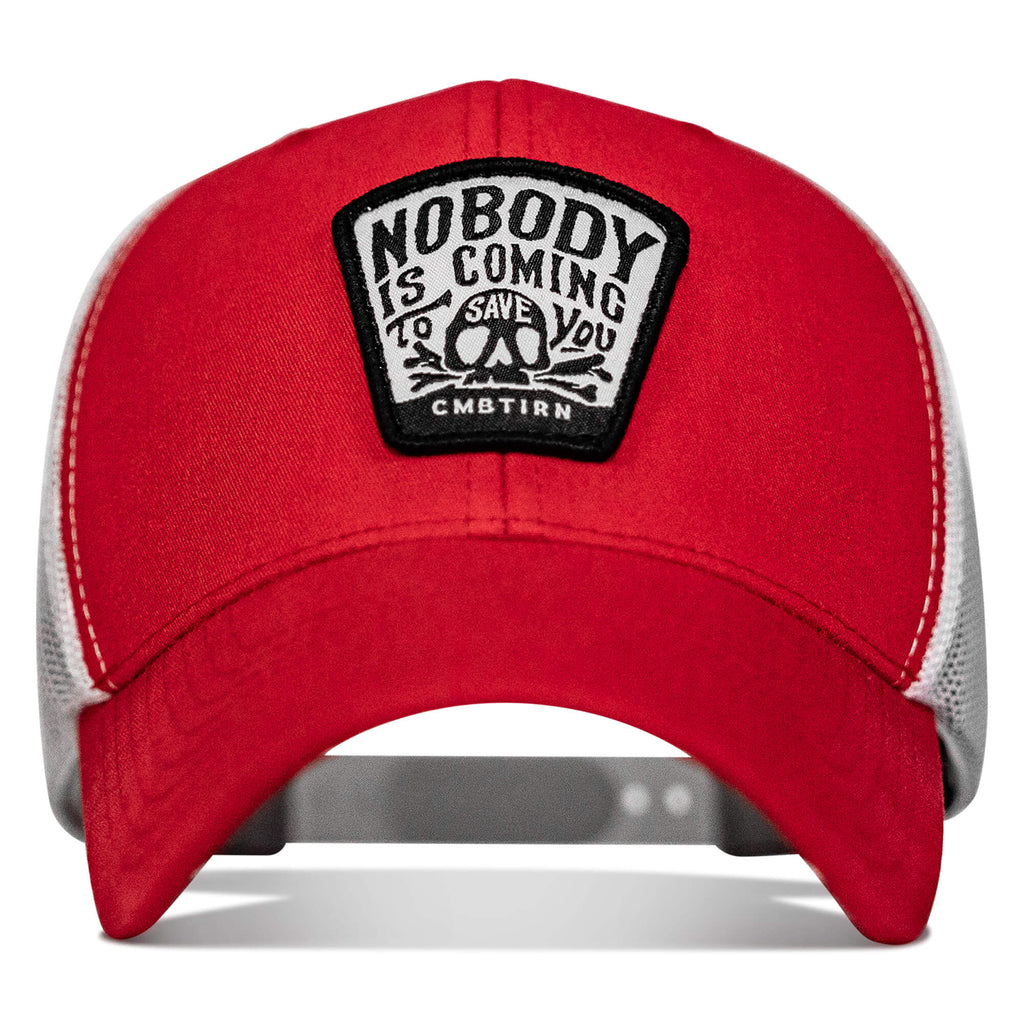 Nobody Is Coming To Save You Skull Patch Snapback Hat
