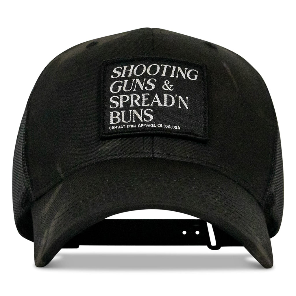 Shooting Guns & Spread'n Buns Patch Snapback Hat