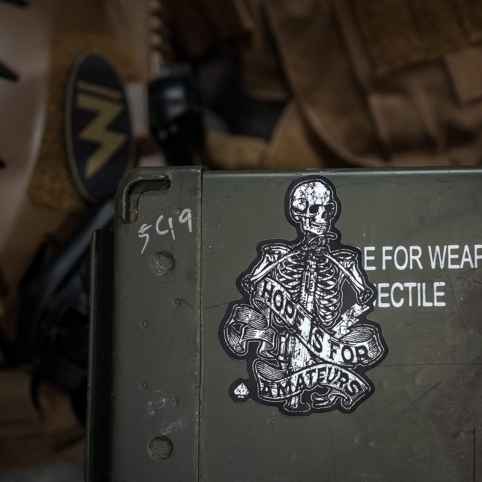 Hope Is For Amateurs Skeleton Decal