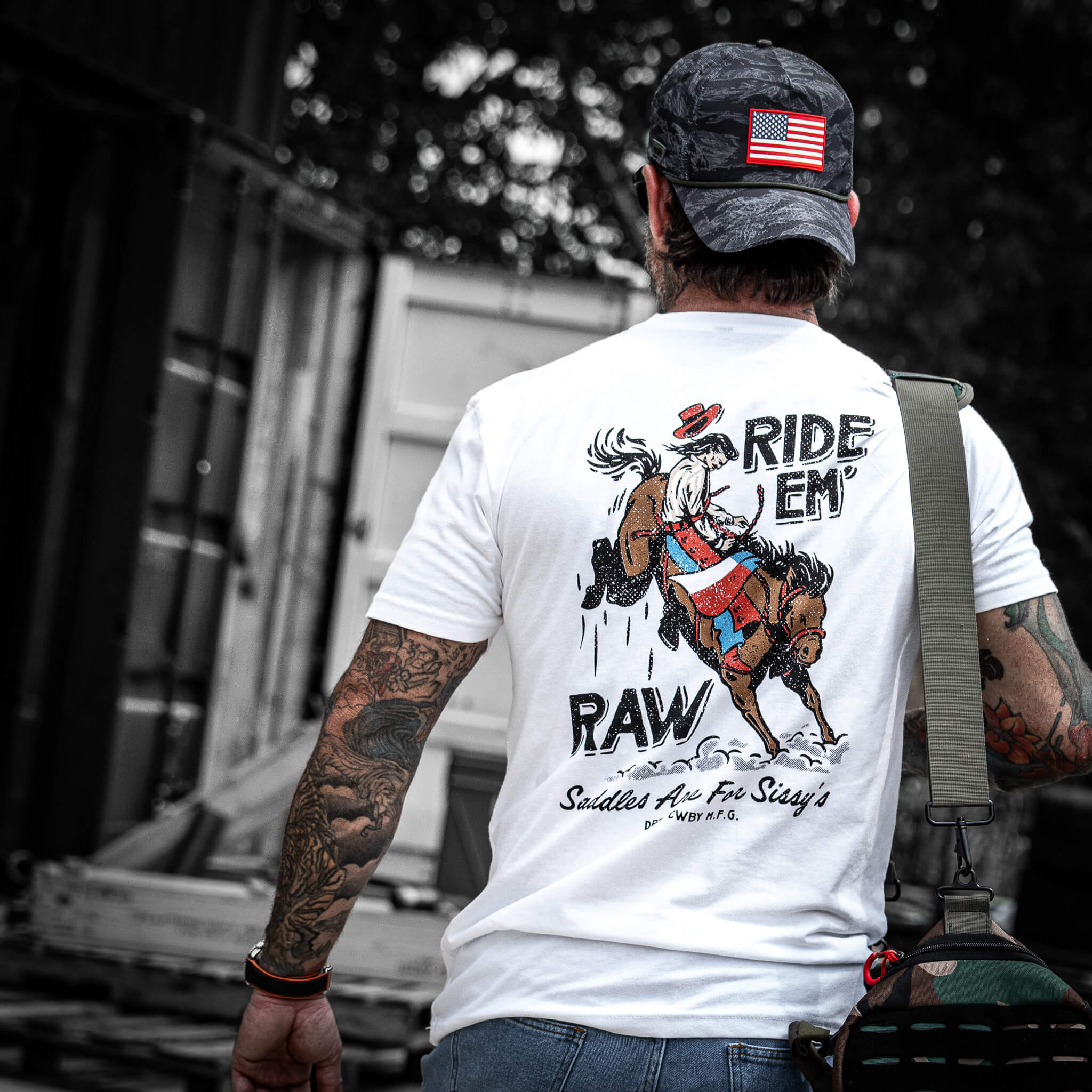 Ride 'Em Raw - Saddles Are For Sissy's Men's T-Shirt