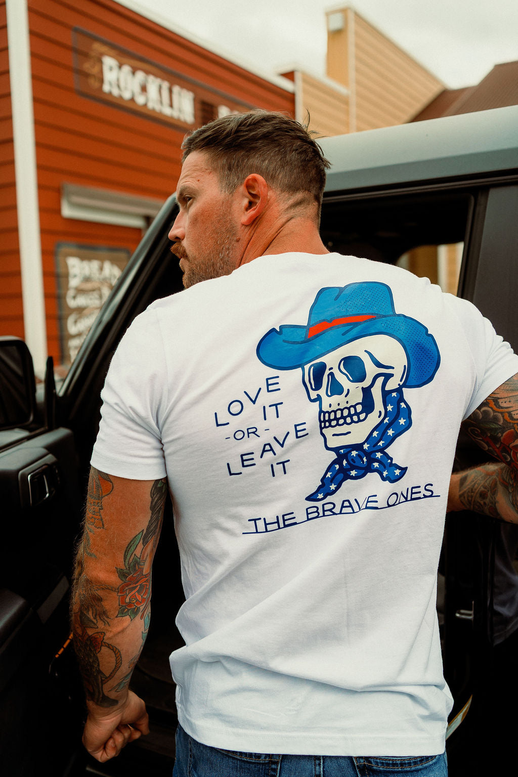 Ride or Step Aside T-Shirt - White | The Brave Ones