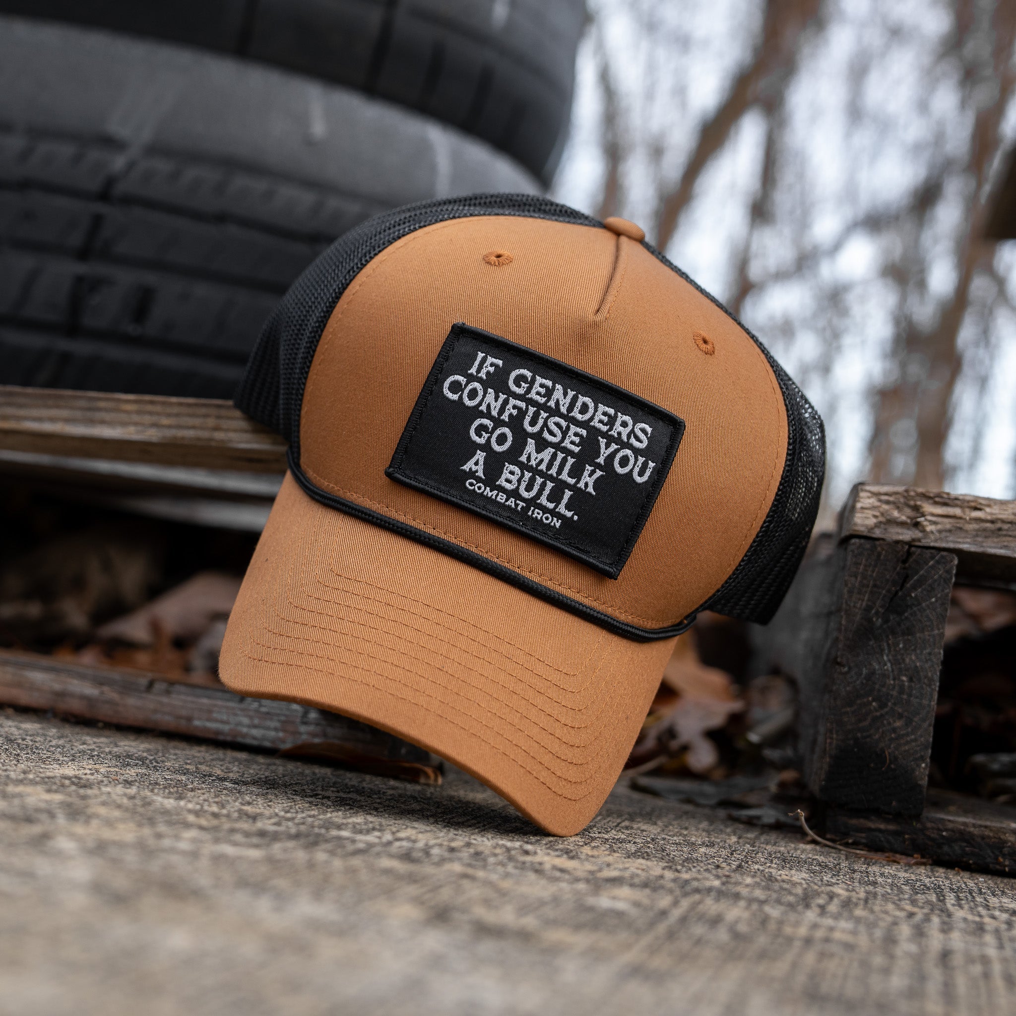 If Gender Confuses You Go Milk A Bull Patch Rope Snapback Hat