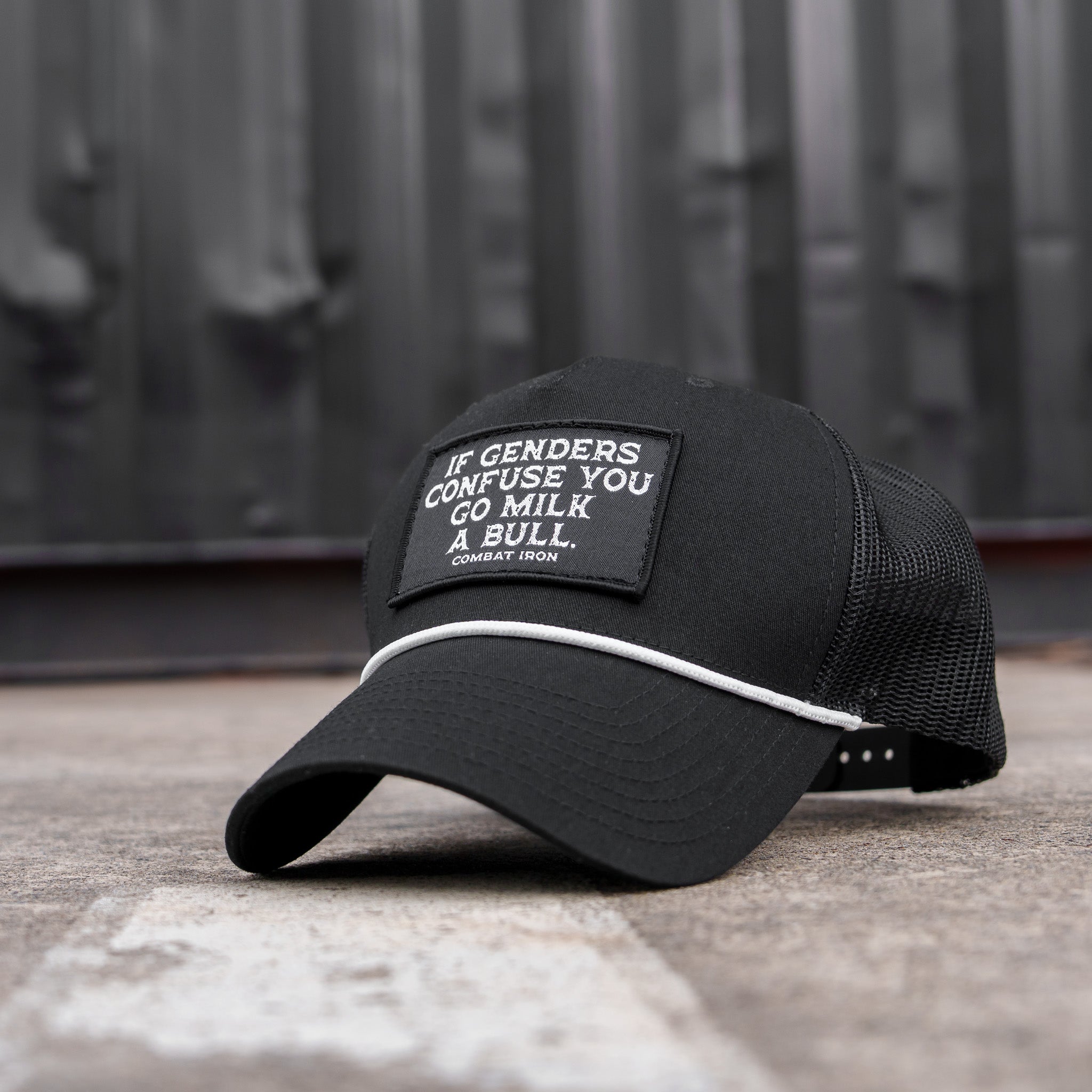 If Gender Confuses You Go Milk A Bull Patch Rope Snapback Hat