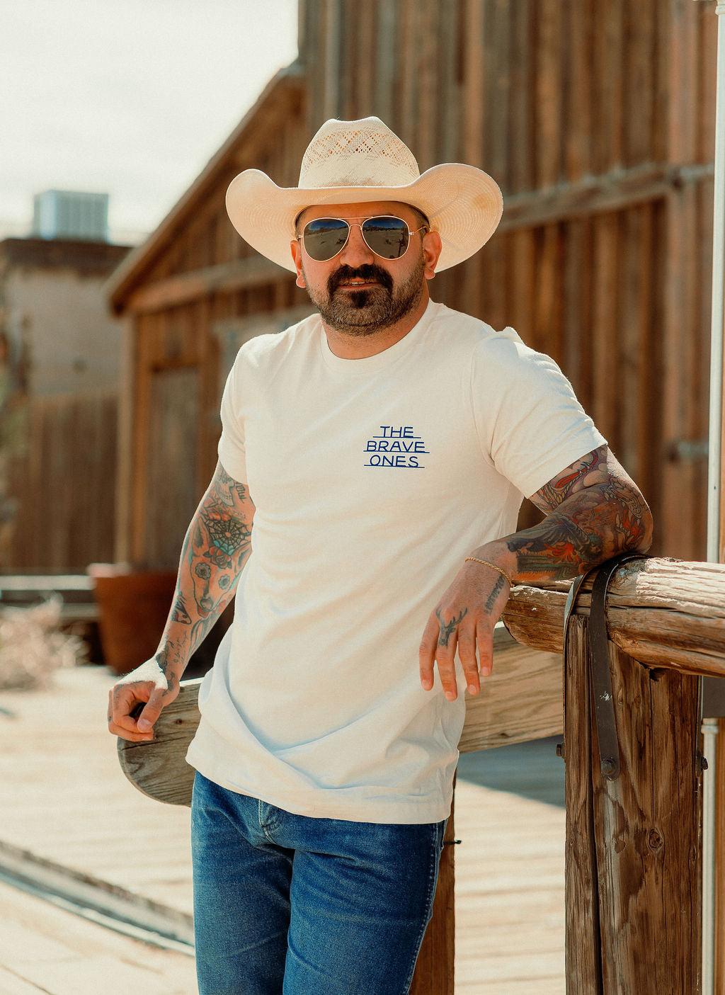 Ride or Step Aside T-Shirt - White | The Brave Ones