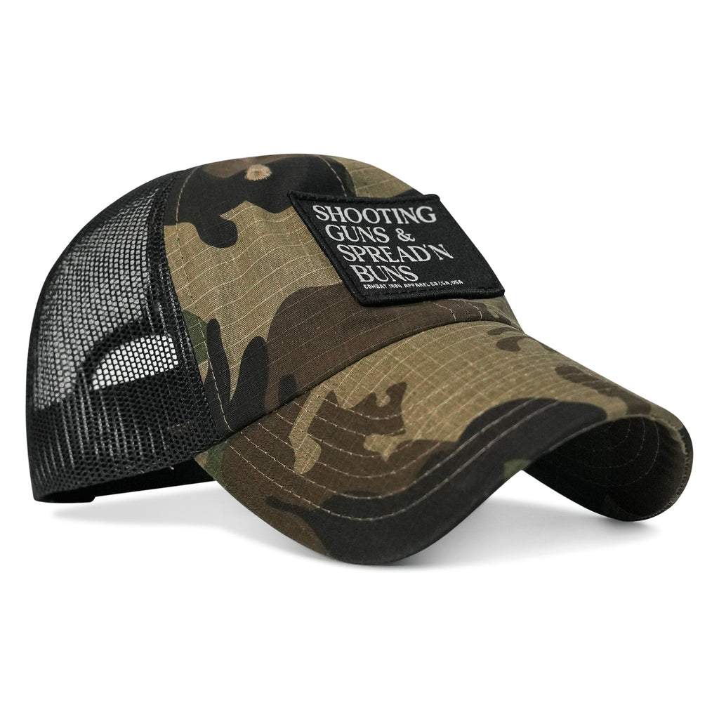 Shooting Guns and Spreading Buns Patch Ripstop Hat