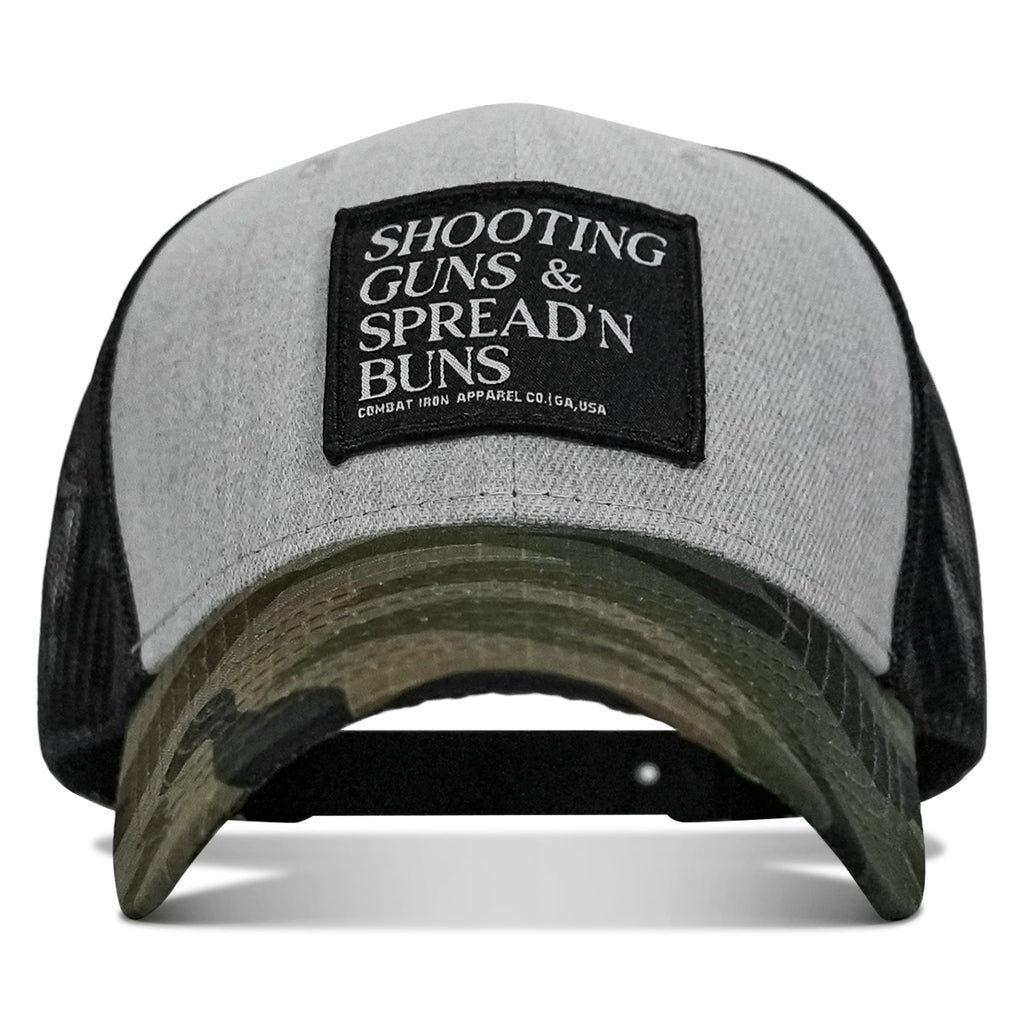 Shooting Guns & Spread'n Buns Patch Snapback Hat