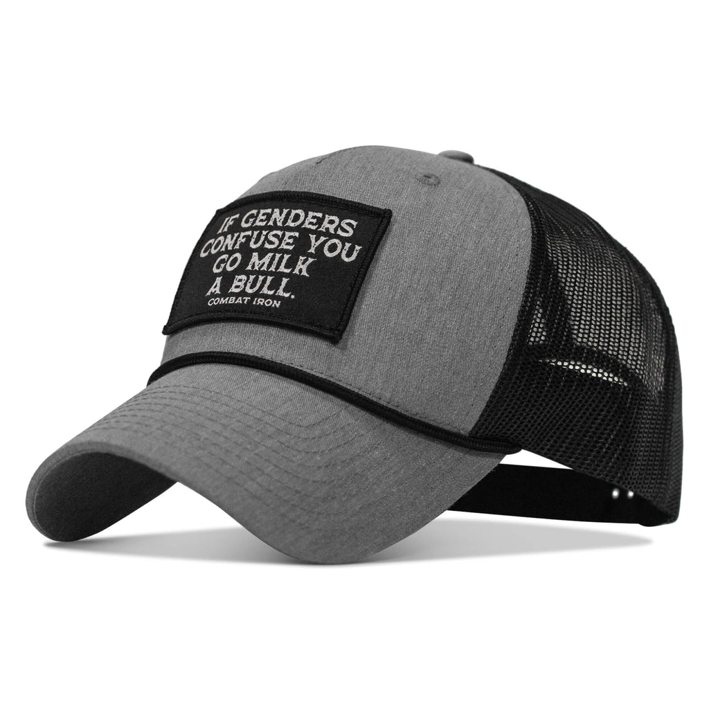 If Gender Confuses You Go Milk A Bull Patch Rope Snapback Hat