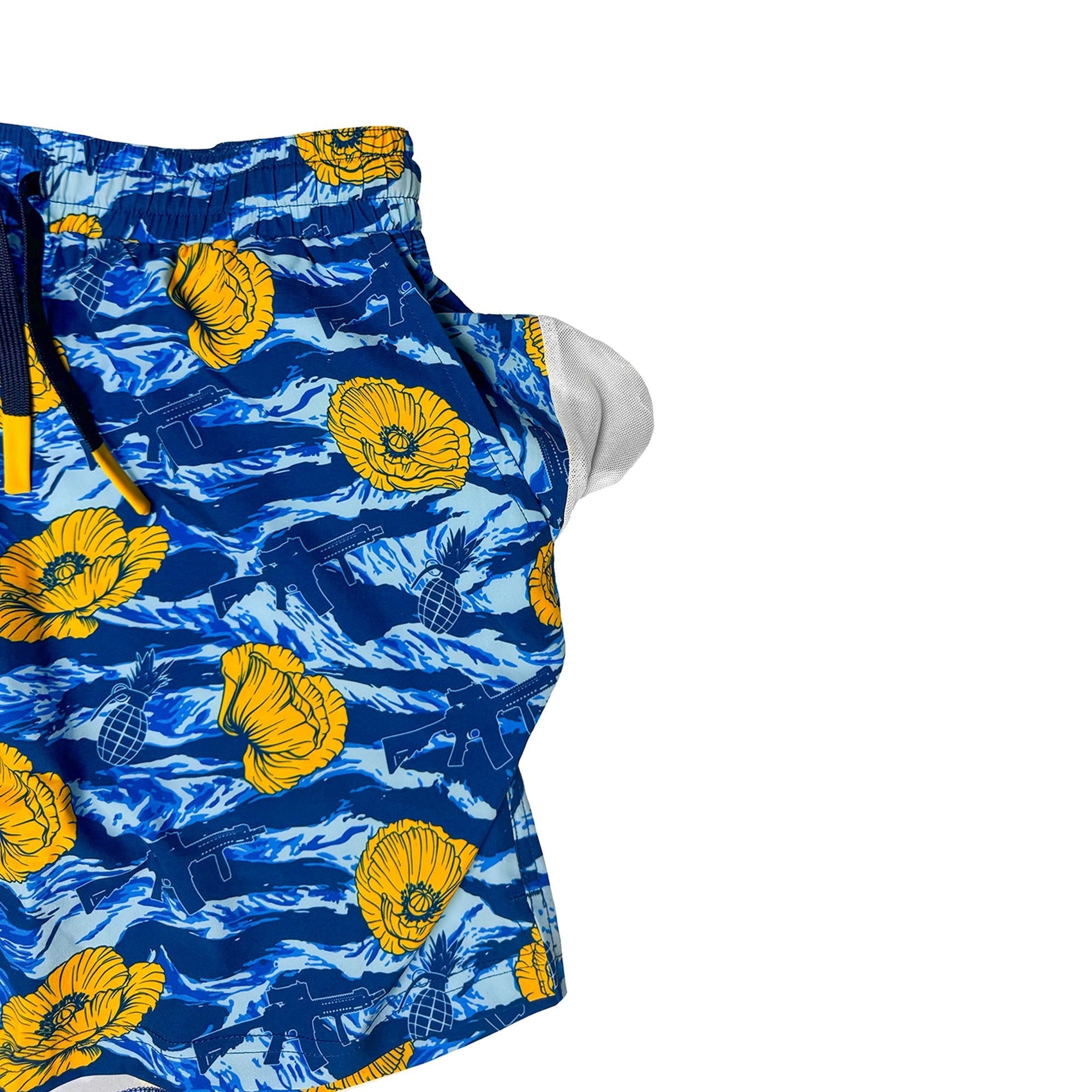 Swim Trunks - Tiger Stripe Blue