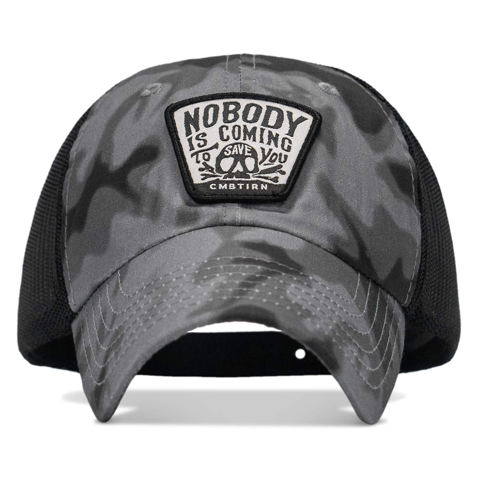 Nobody Is Coming To Save You Skull Patch Ripstop Snapback