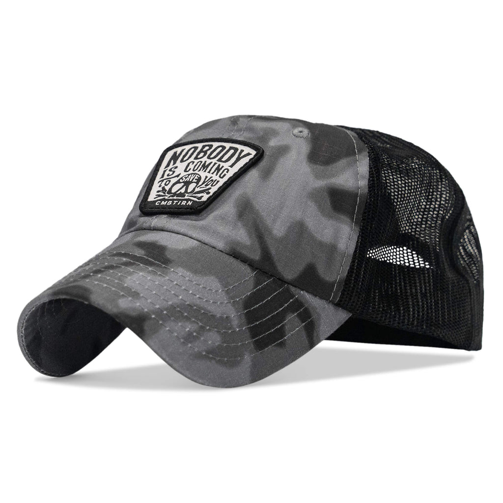 Nobody Is Coming To Save You Skull Patch Ripstop Snapback