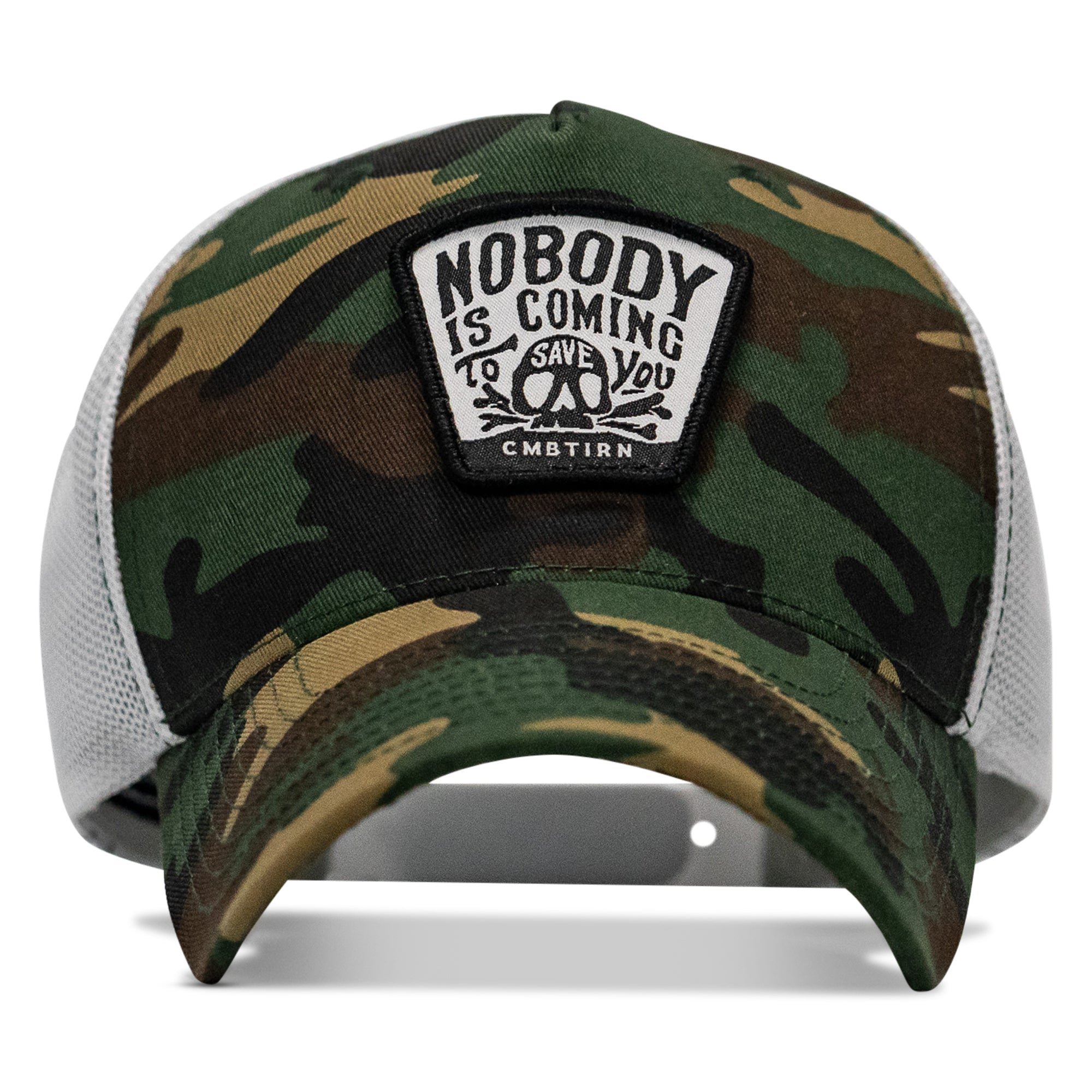 Nobody Is Coming To Save You Skull Patch Snapback Hat