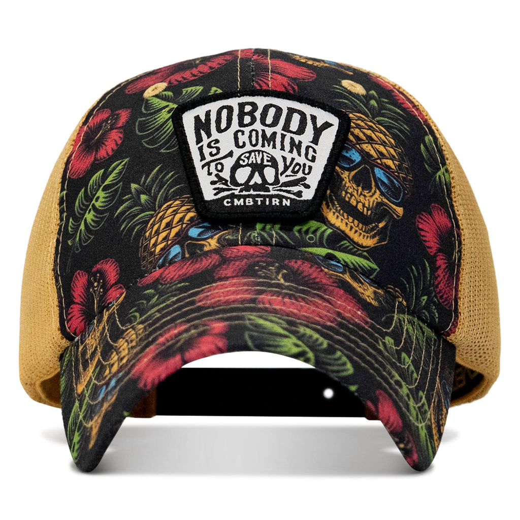 Nobody Is Coming To Save You Skull Patch Ripstop Snapback