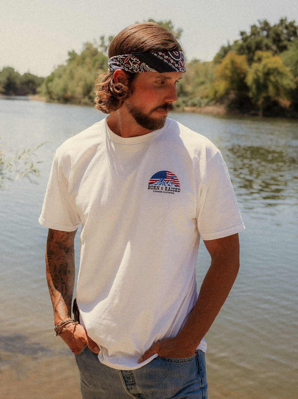 Born & Raised 'Merica T-Shirt - White | The Brave Ones
