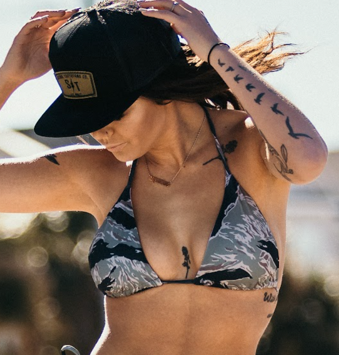 Tiger Stripe Reversible Bikini - Top