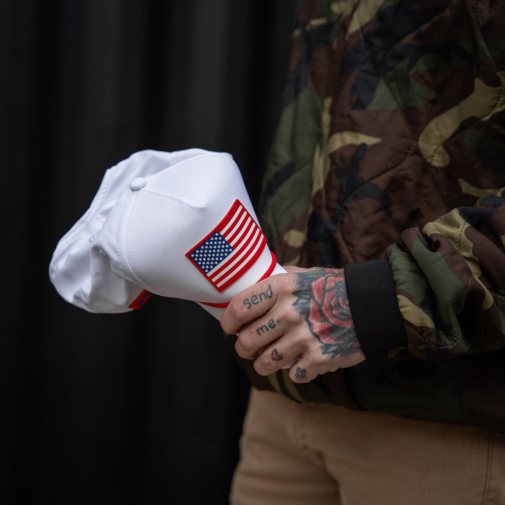 USA Flag Patch Weekender Style Performance Snapback Hat