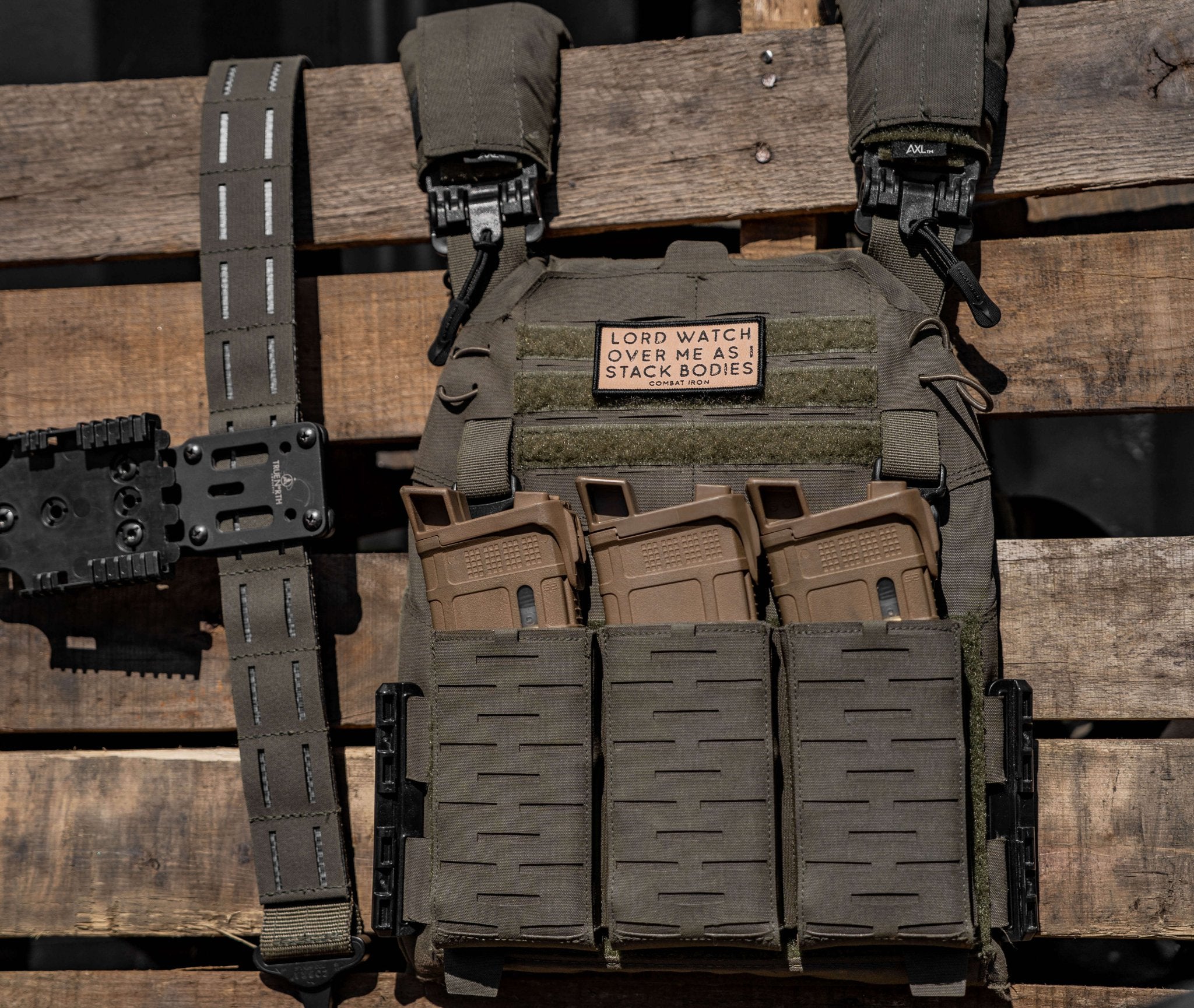 Lord Watch Over Me As I Stack Bodies Soft Velcro Patch