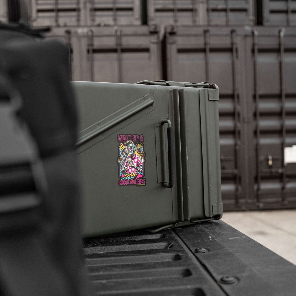 Woke Up & Chose Violence Decal Sticker