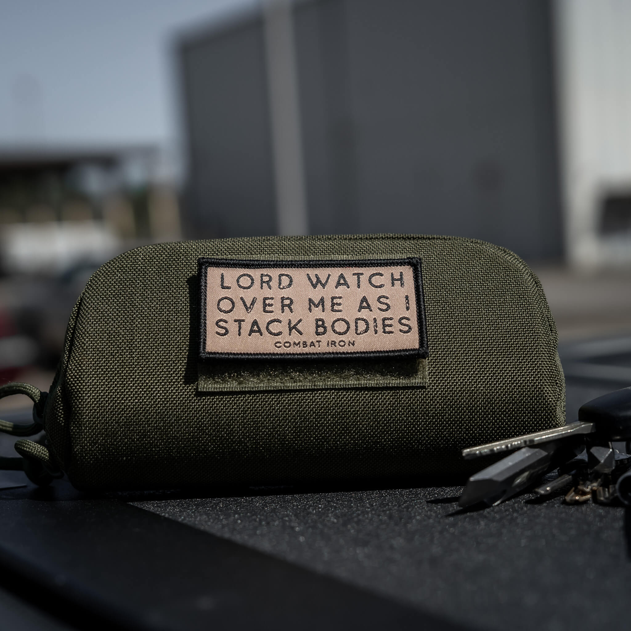 Lord Watch Over Me As I Stack Bodies Soft Velcro Patch