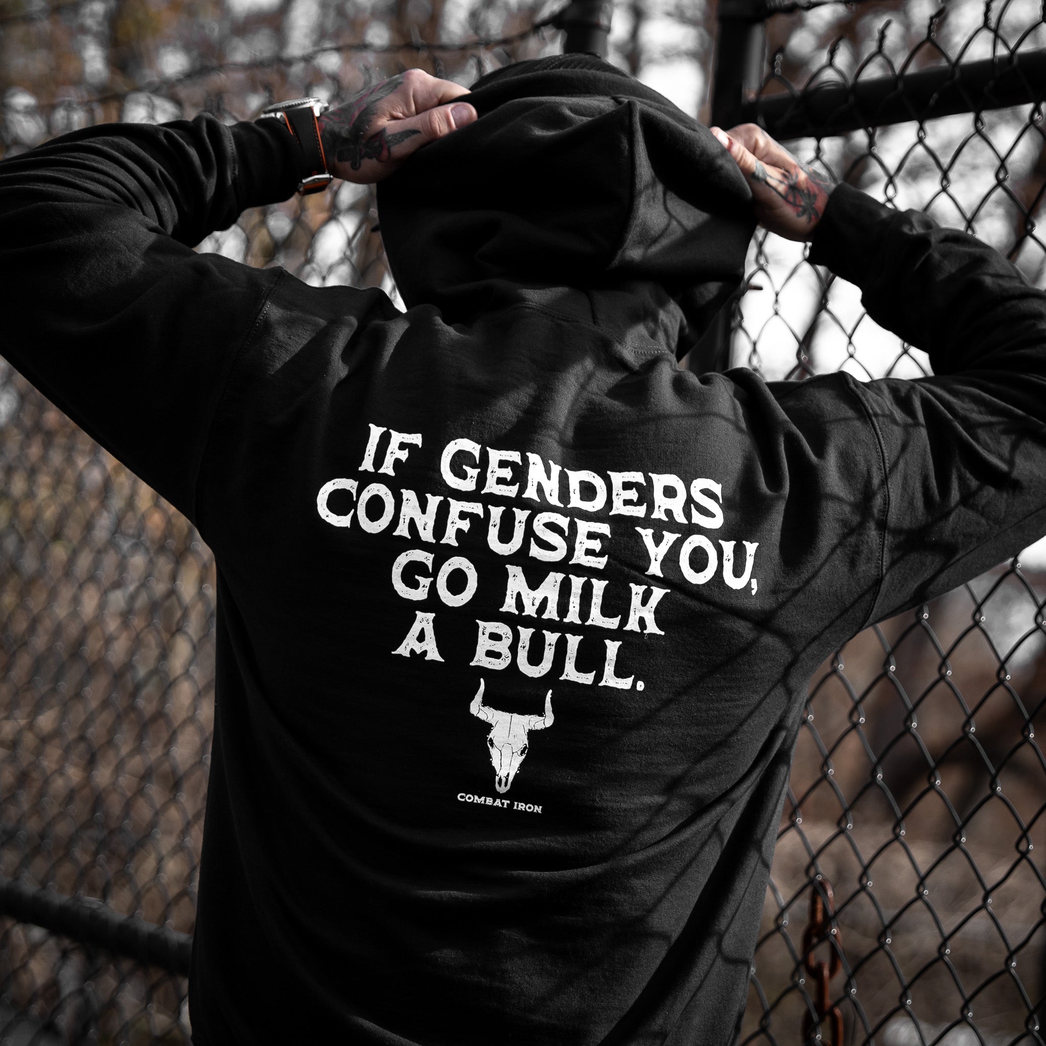 If Genders Confuse You, Go Milk a Bull Men's Hoodie