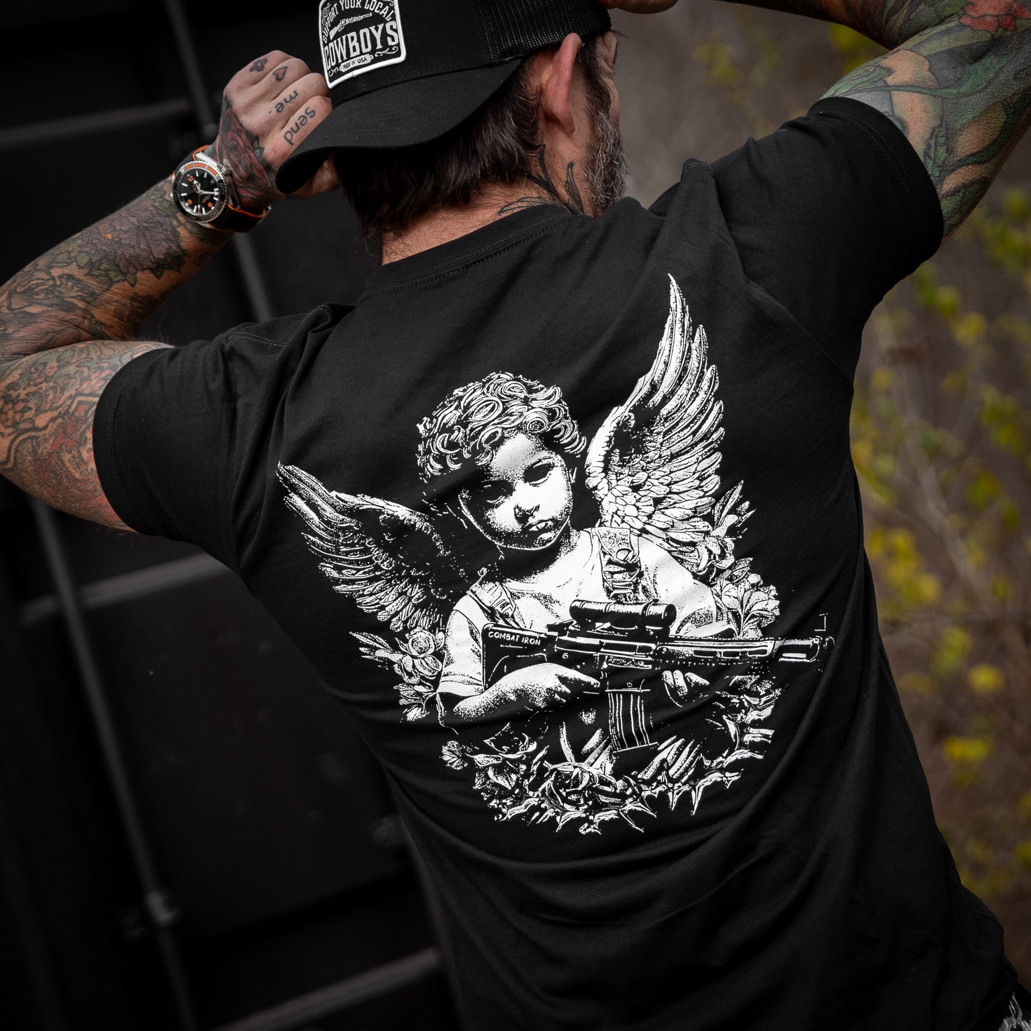 The Armed Guardian Angel Men's T-Shirt