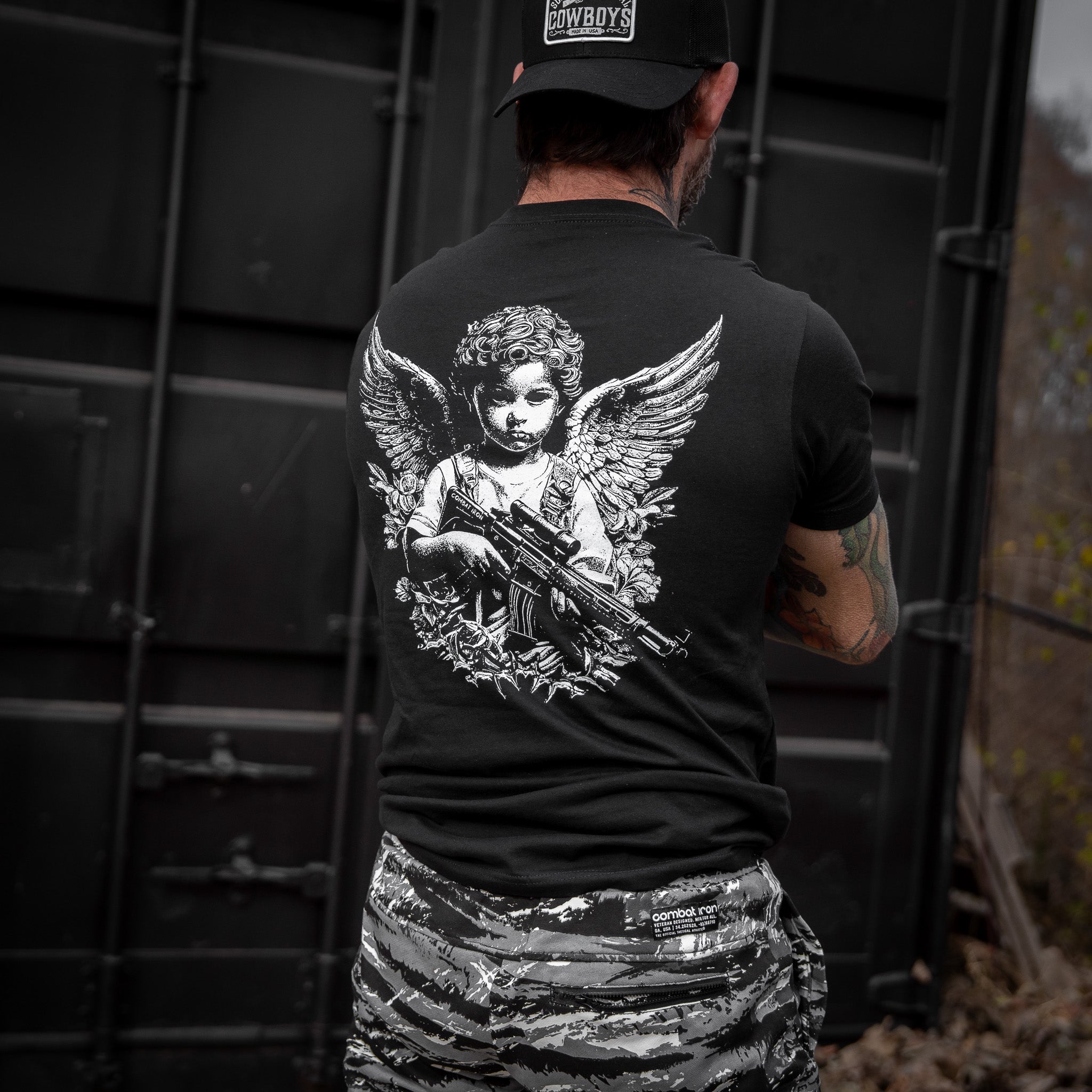 The Armed Guardian Angel Men's T-Shirt