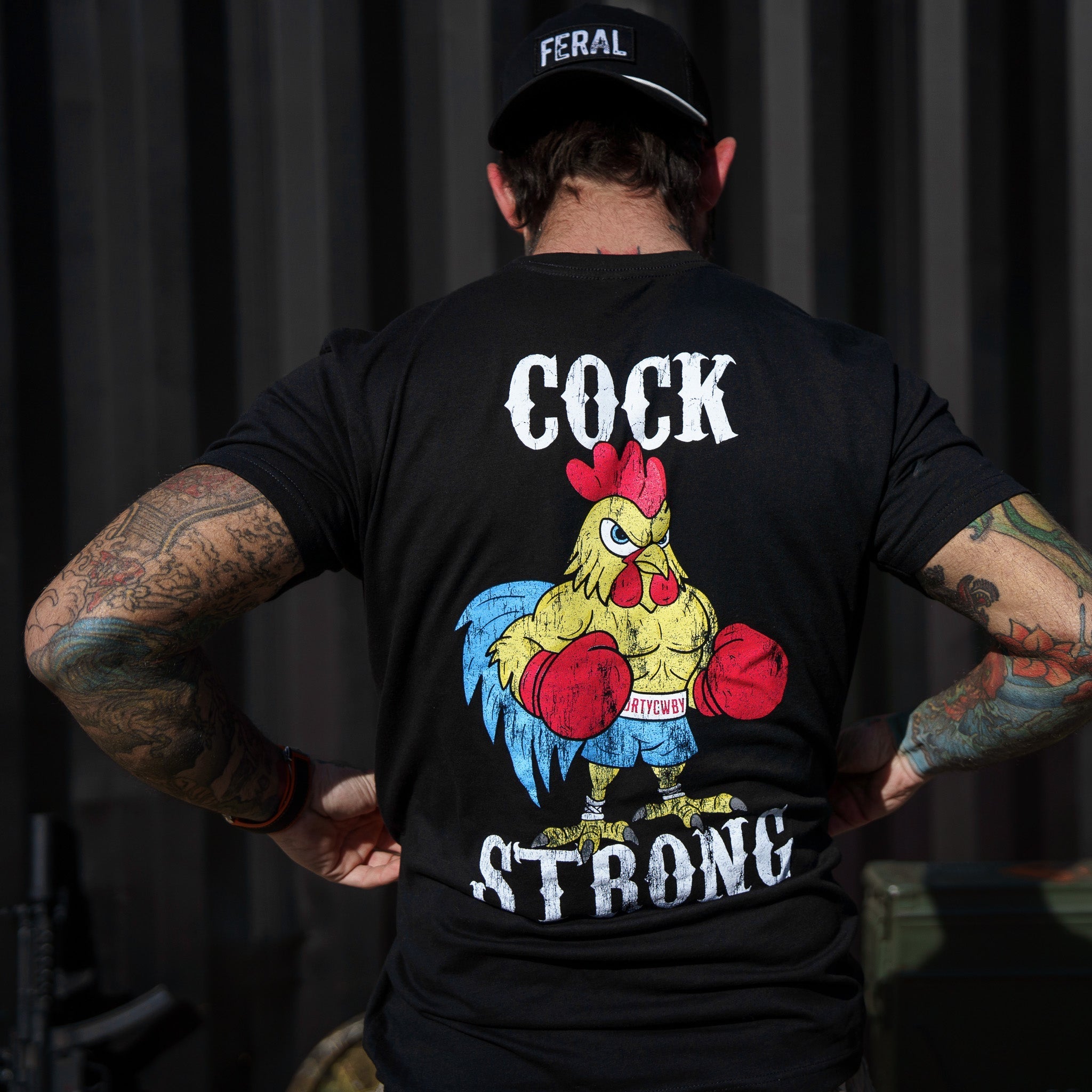Boxing Chicken C*ck Strong Men's T-Shirt