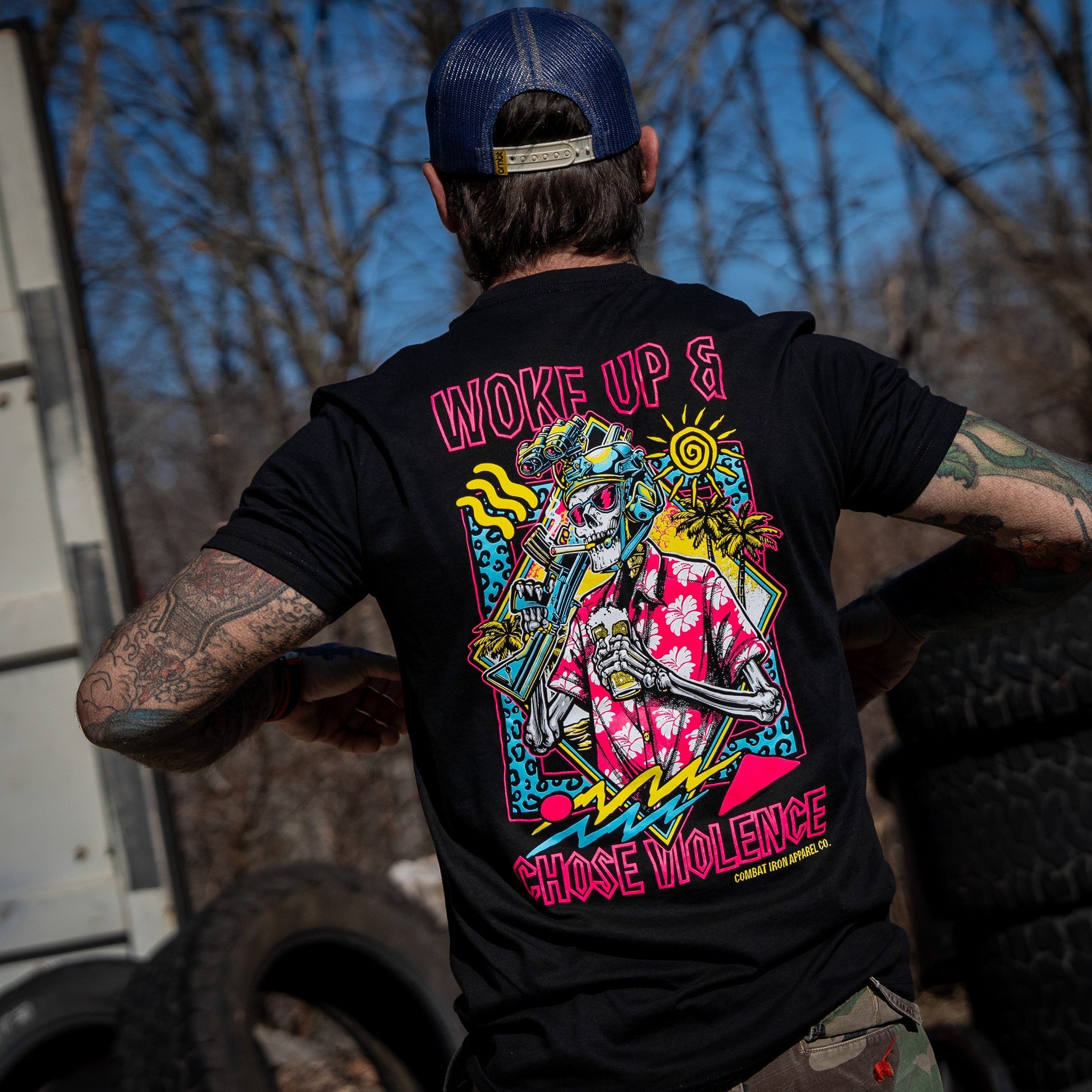 Woke Up & Chose Violence Men's T-Shirt