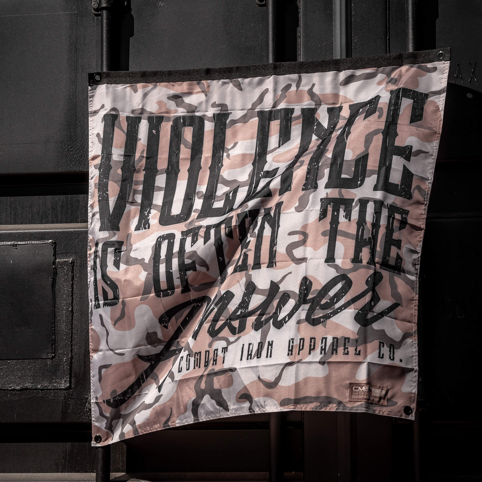 Violence Is Often The Answer 3'x3' Camo Flag