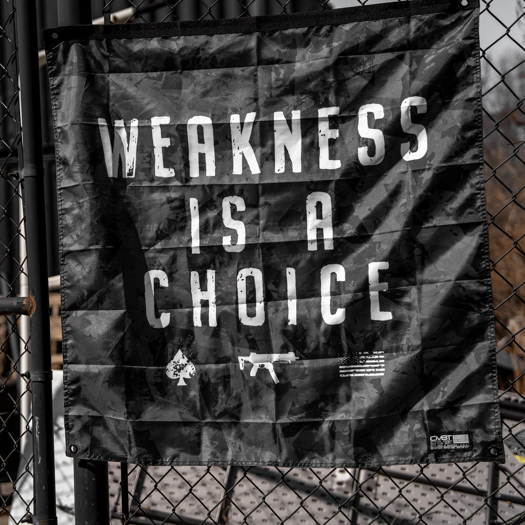 Weakness Is A Choice 3'x3' Camo Flag