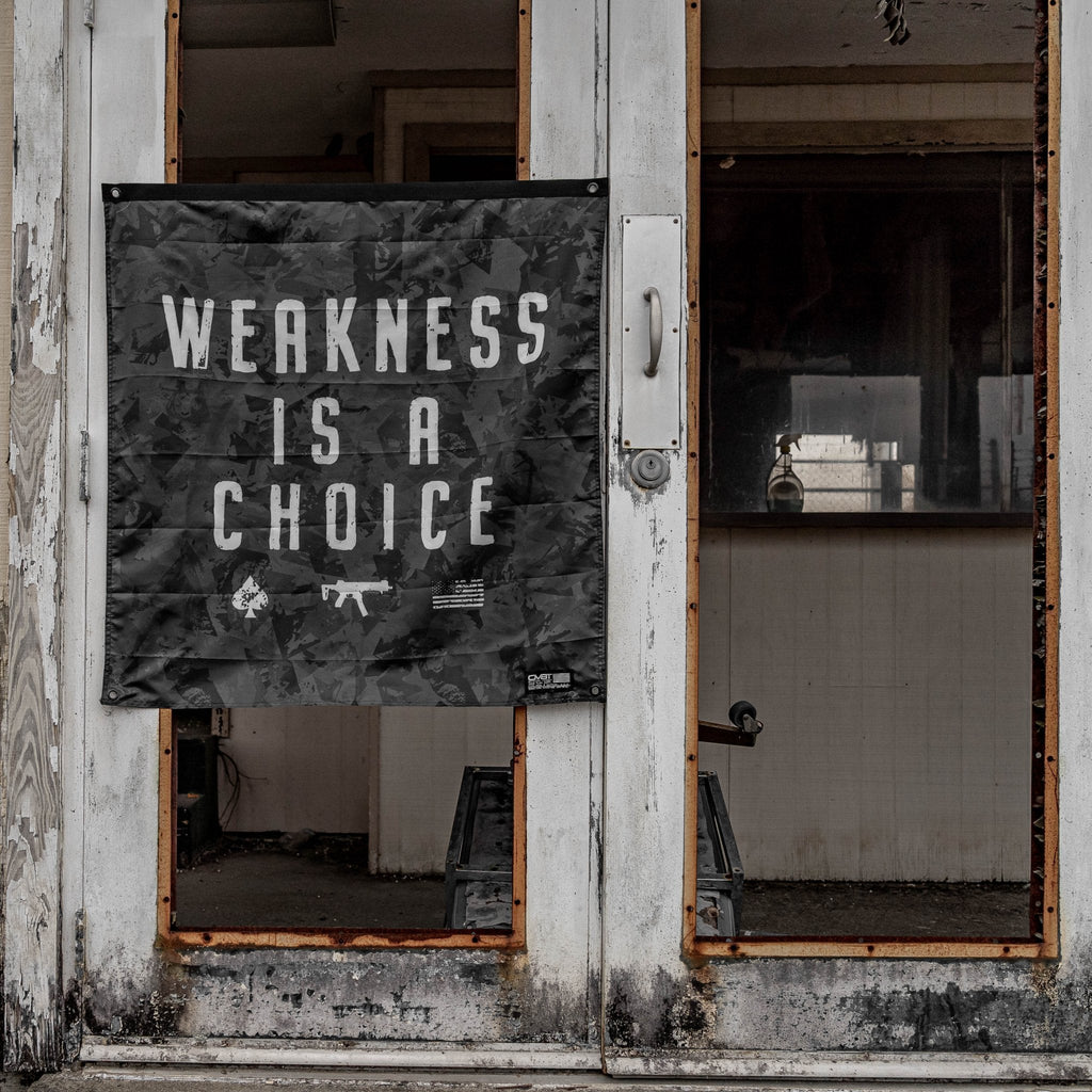 Weakness Is A Choice 3'x3' Camo Flag