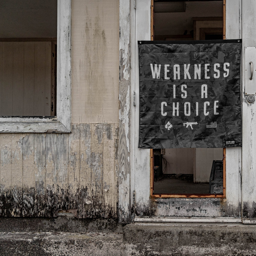 Weakness Is A Choice 3'x3' Camo Flag