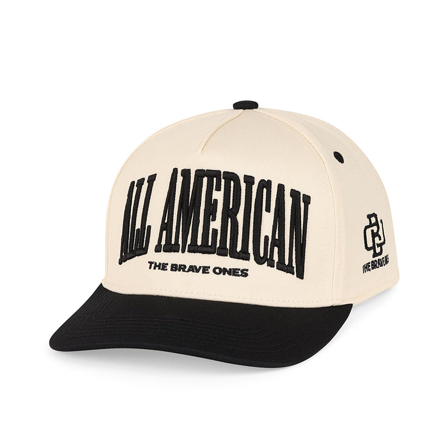 The All American Snapback – Black/Cream | The Brave Ones