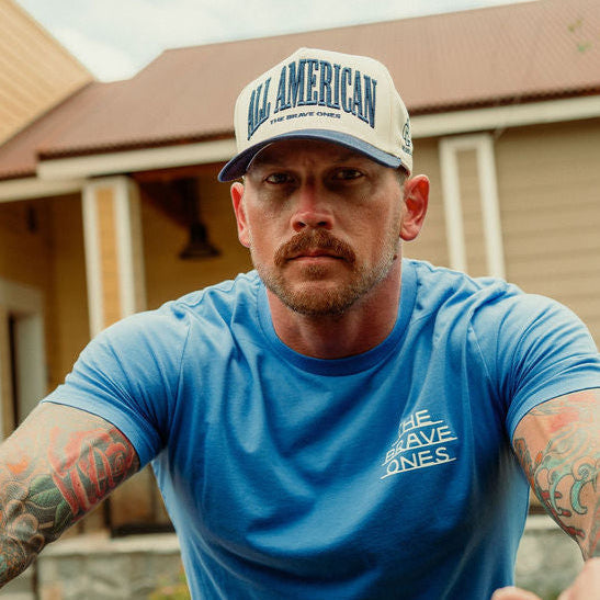 The All American Snapback – Navy/Cream | The Brave Ones