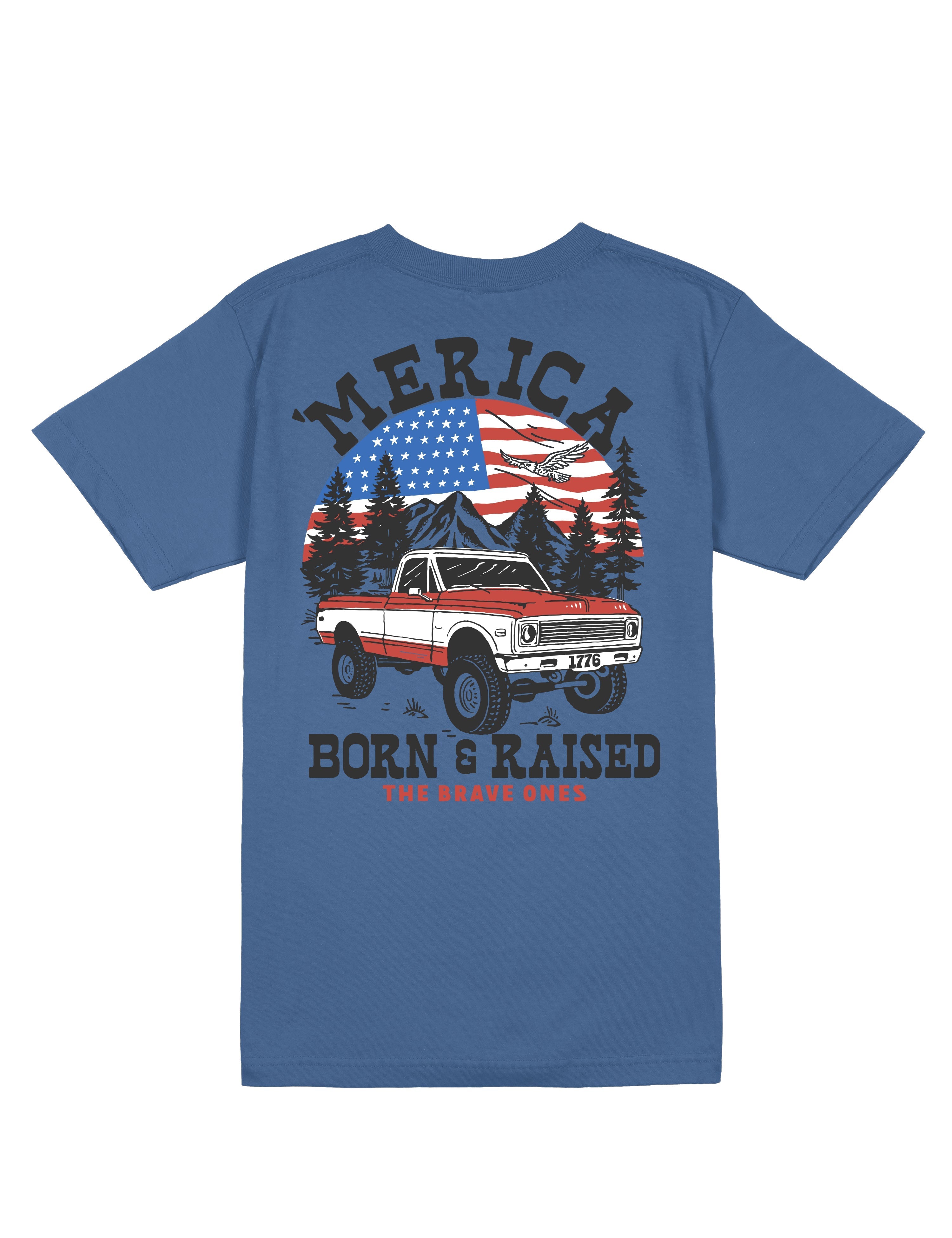 Born & Raised 'Merica T-Shirt - Blue | The Brave Ones
