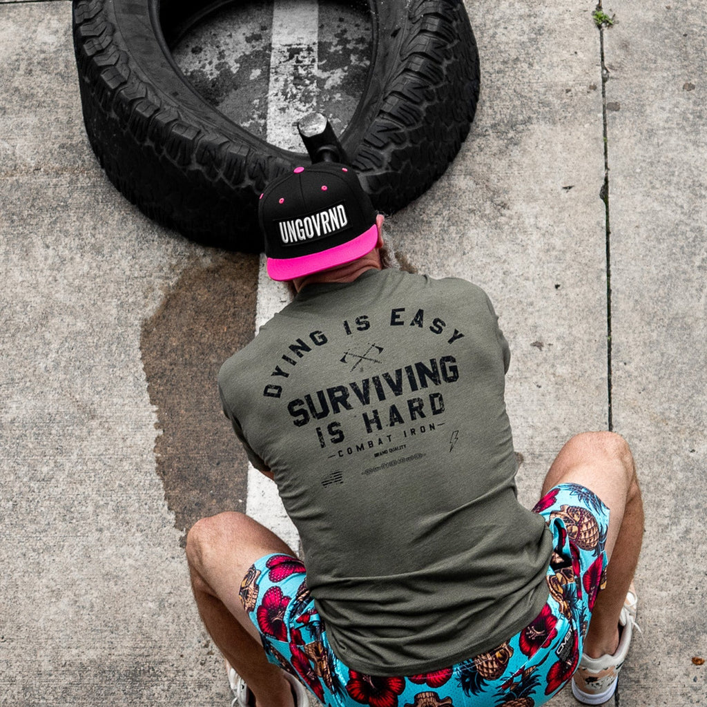 Dying is Easy. Surviving Is Hard Men's T-Shirt