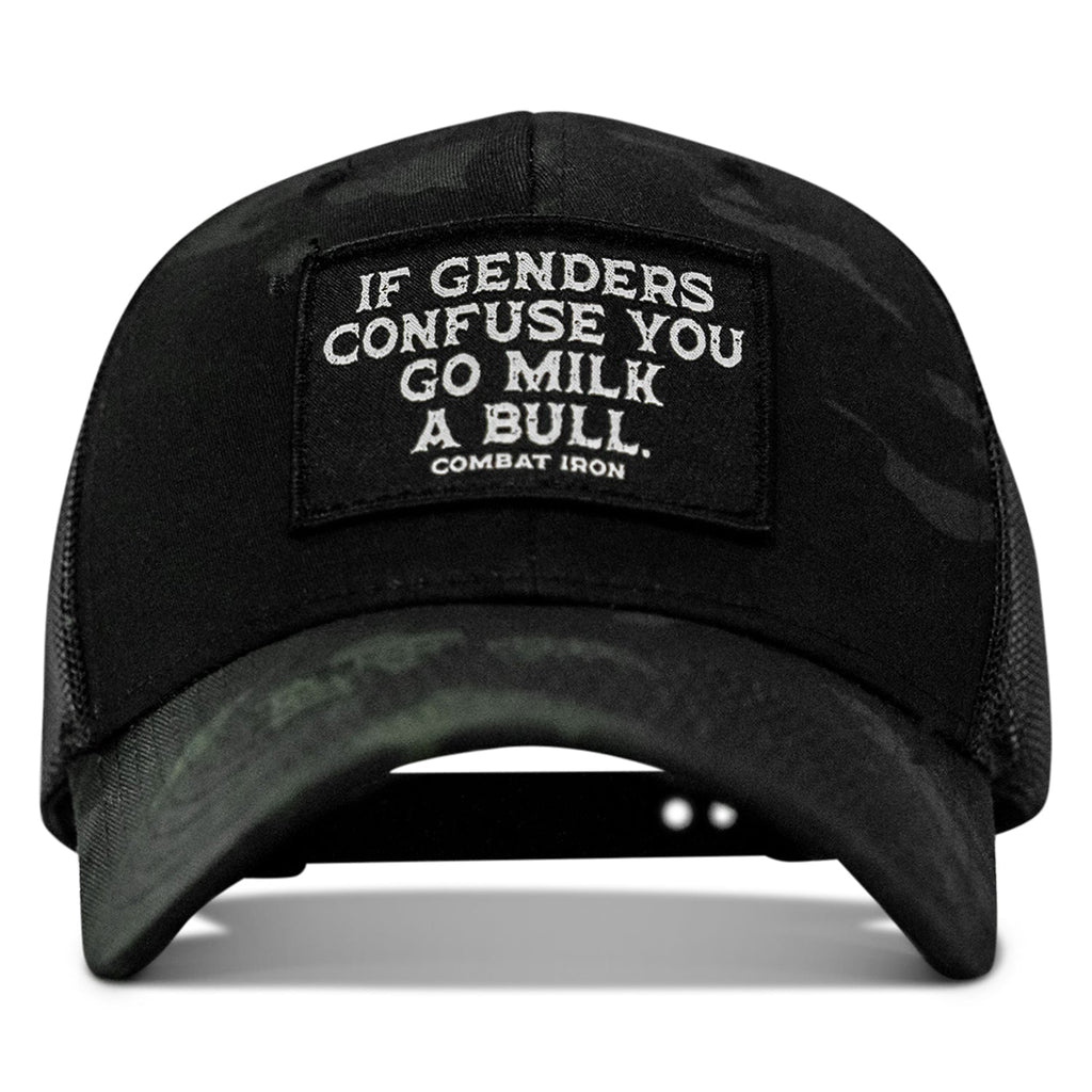 If Genders Confuse You, Go Milk A Bull Patch Snapback Hat
