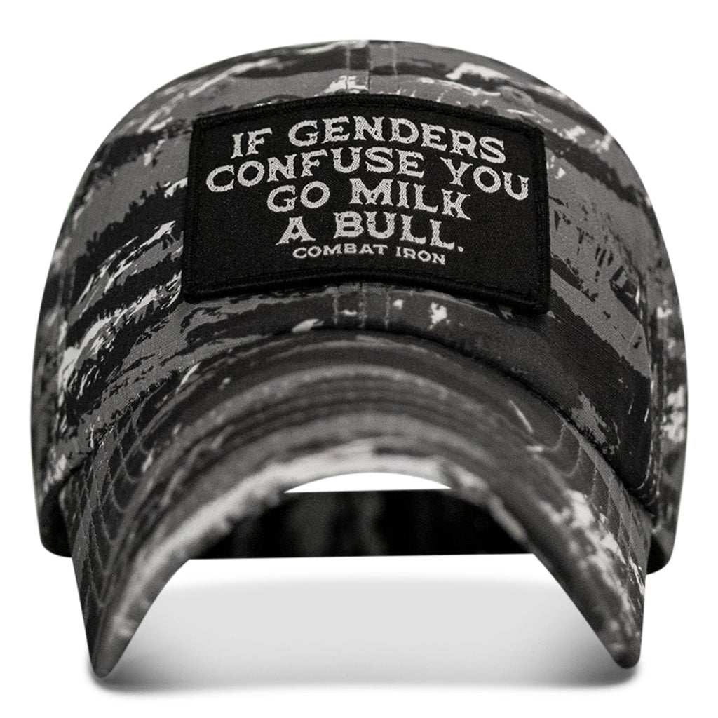 If Gender Confuses You Go Milk A Bull Patch Ripstop Hat