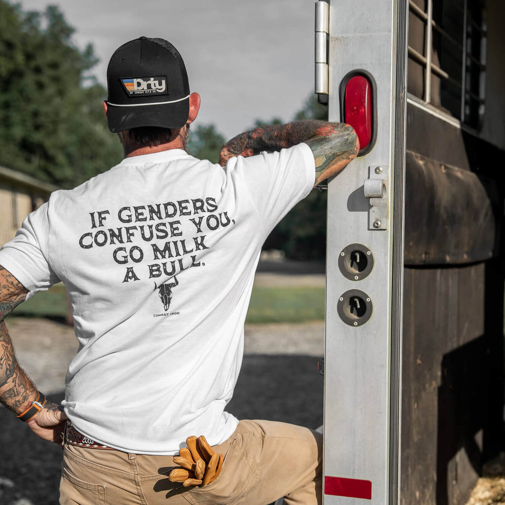 If Genders Confuse You, Go Milk a Bull Men's T-Shirt