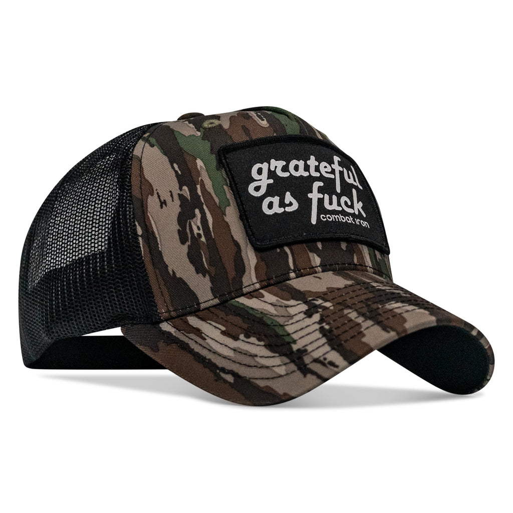 Grateful As F*ck Patch Mesh Snapback Hat