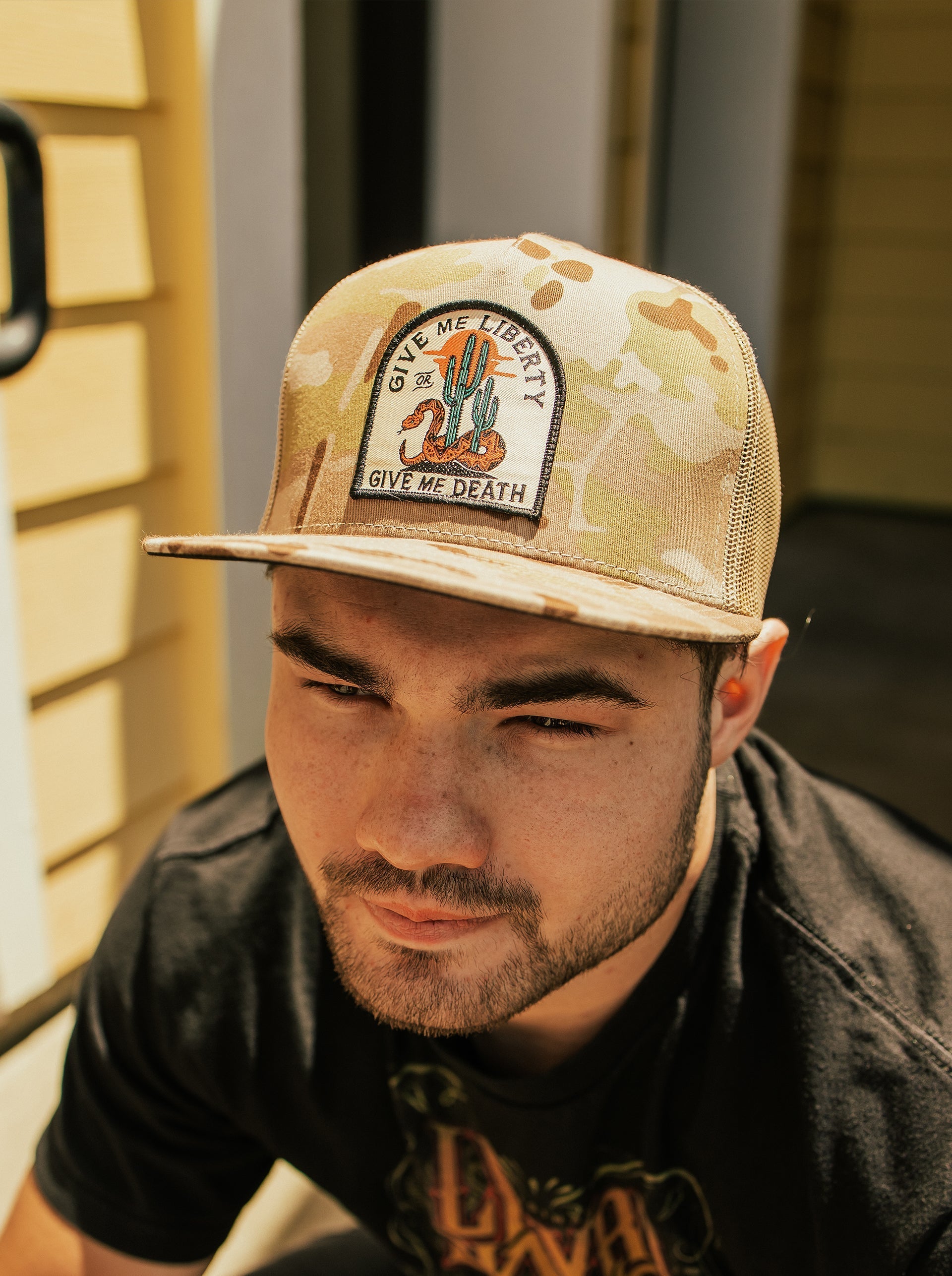 Liberty or Death Brown Camo Hat | The Brave Ones