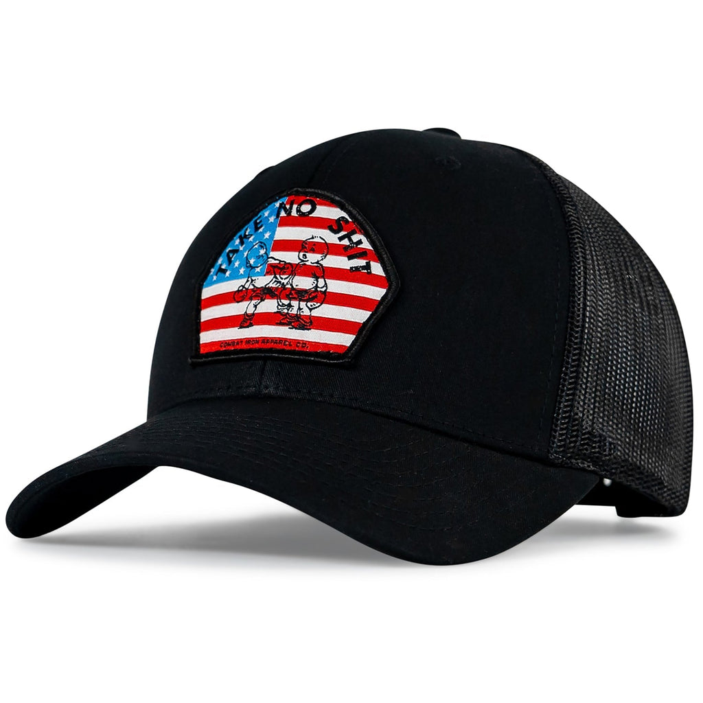 Take No Shit American Flag Patch SnapBack